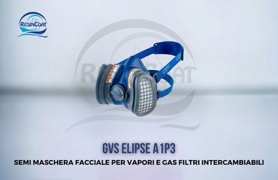 Gvs Eclipse A1P3 Semi Maschera Facciale per Vapori e Gas Filtri intercambiabili 