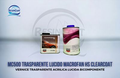 MC500 Trasparente Lucido Macrofan HS Clearcoat LT 1 + CAT ML 500