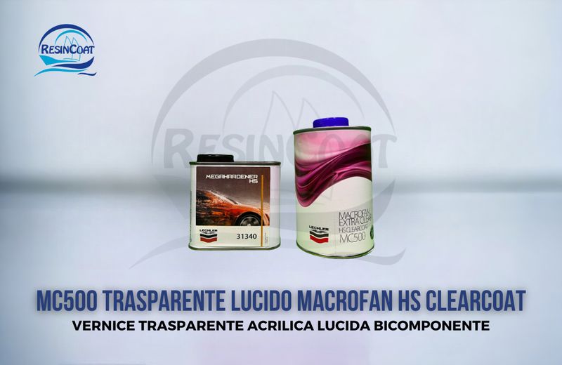MC500 Trasparente Lucido Macrofan HS Clearcoat LT 1 + CAT ML 500