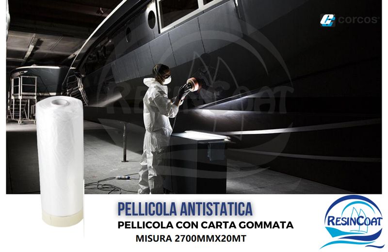 PELLICOLA ELETTROSTATICA CON CARTA GOMMATA 2700MMX20MT