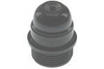 Kraagfitting E27  zwart  halfhoog