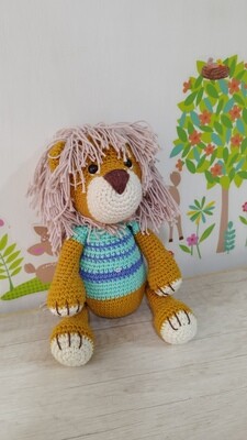 Amigo de Apego León Tito (amigurumis)