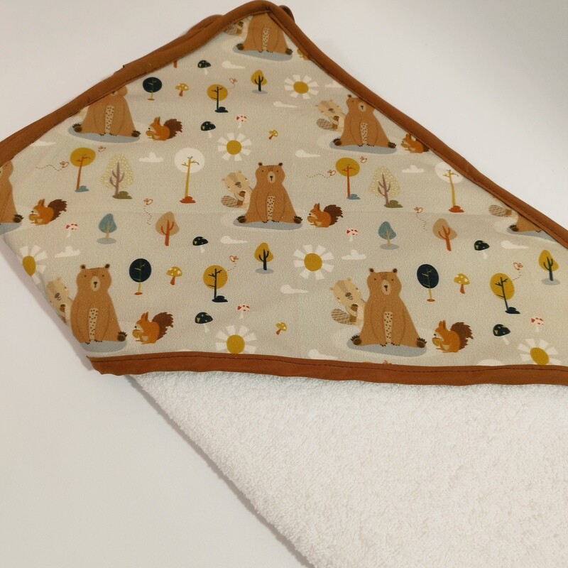 Toallon  Capucha 100x100 Osos