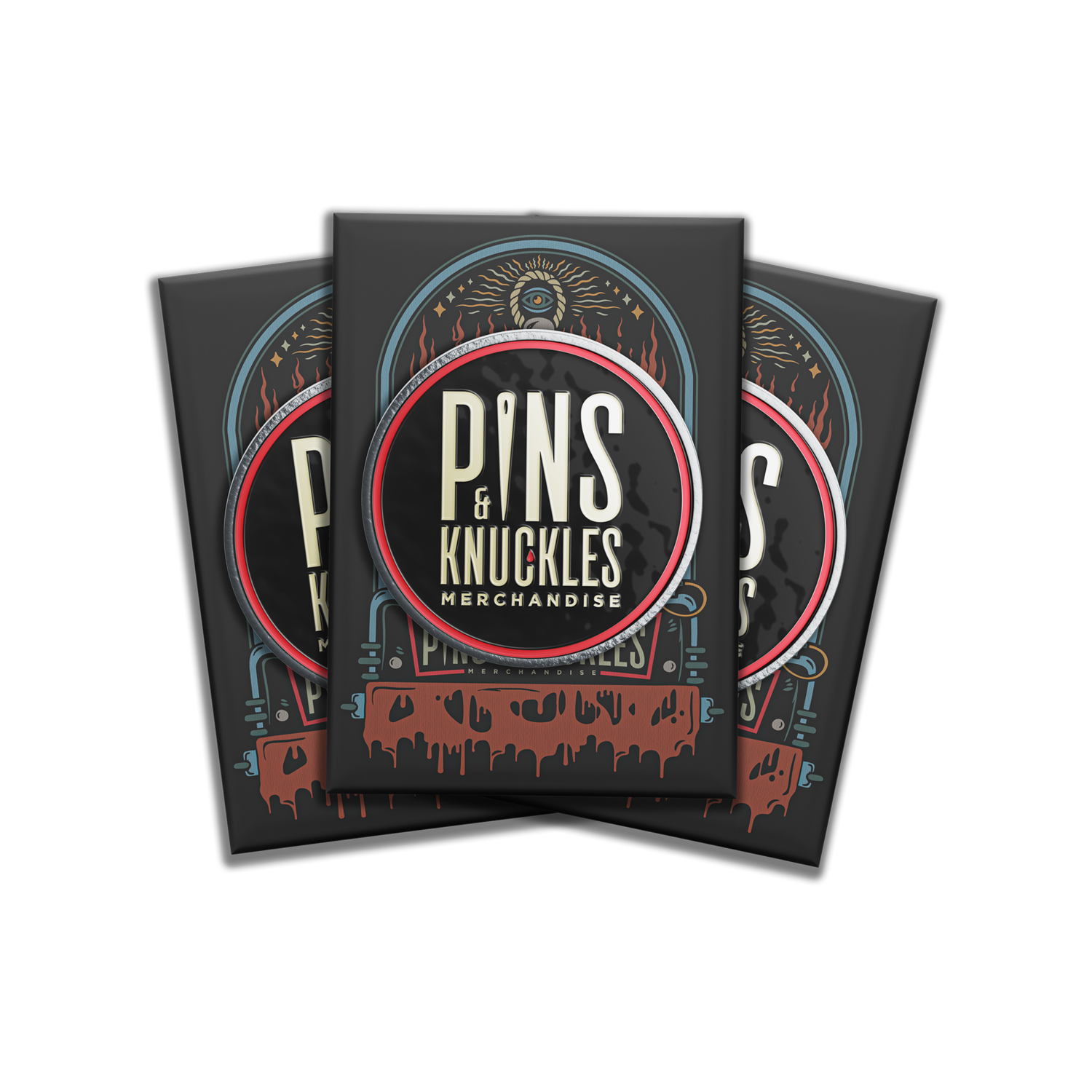 ENAMEL PINS WITH BACKING CARDS