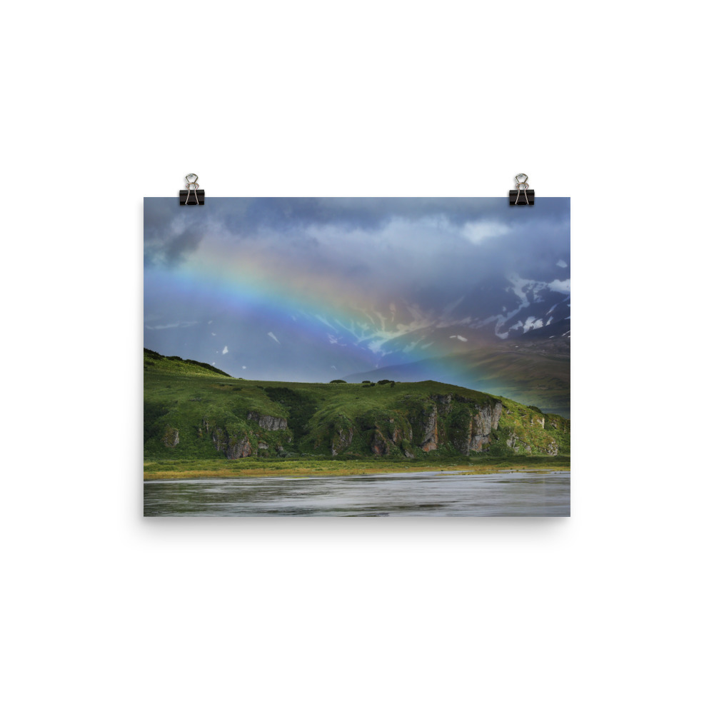 Rainbow over the Cliffs Print