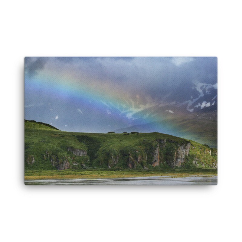 Rainbow over the Cliffs Canvas