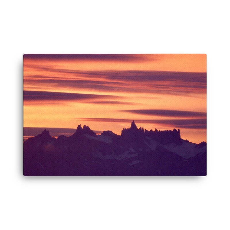 Sunset Over the Mountains Canvas
