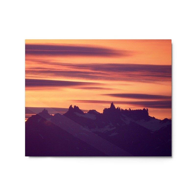 Sunset Over the Mountains Metal