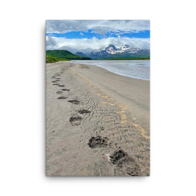 Footprints on the Beach Canvas