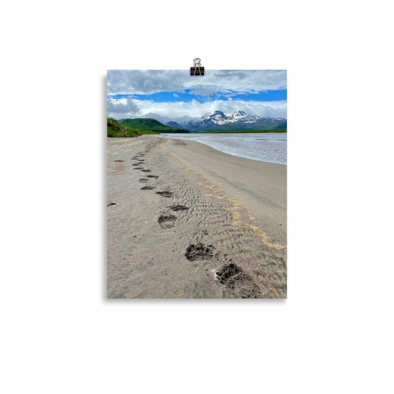 Footprints on the Beach Print