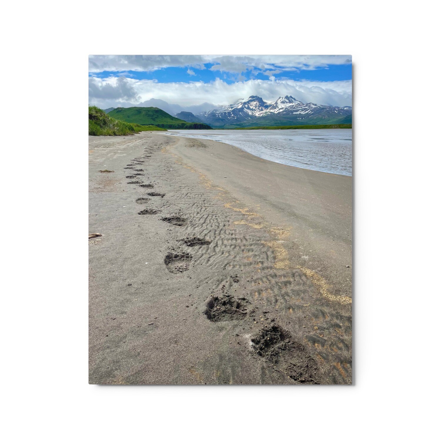 Footprints on the Beach Metal