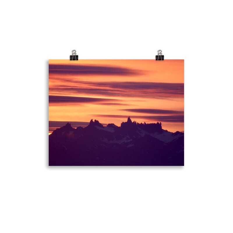 Sunset Over the Mountains Print