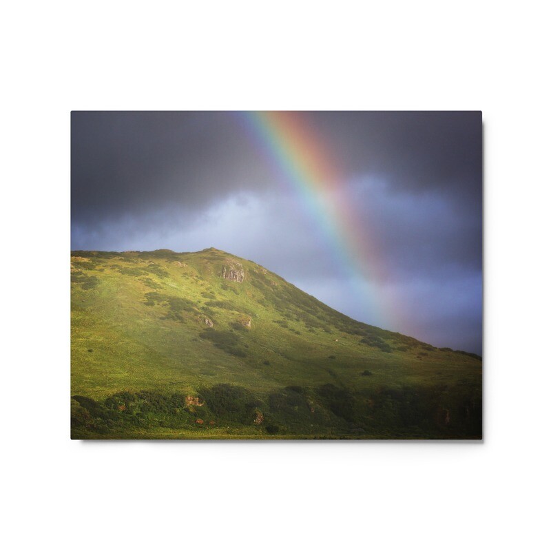 Rainbow over a Hillside Metal