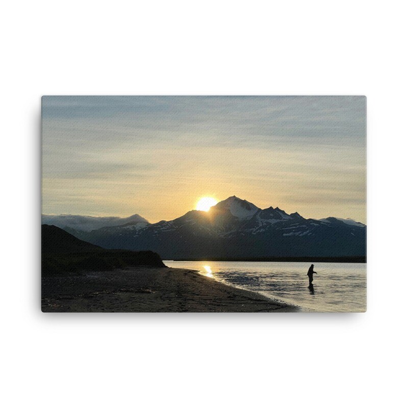 Lone Fisherman Canvas