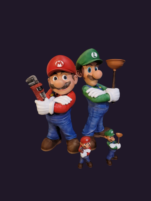 Giant Mario and Luigi!
