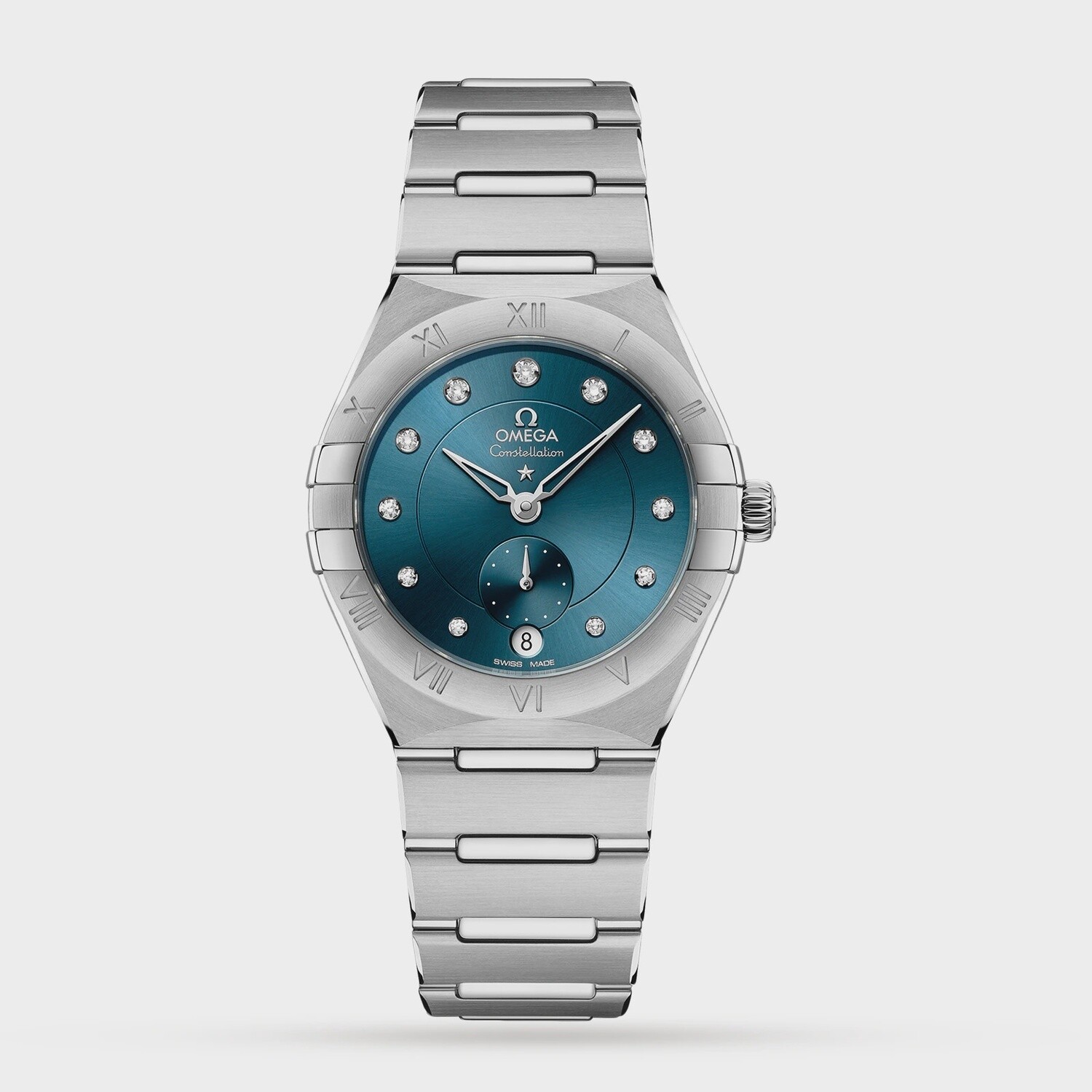 Constellation Small Seconds 34mm with Blue Diamond Dial in Stainless Steel