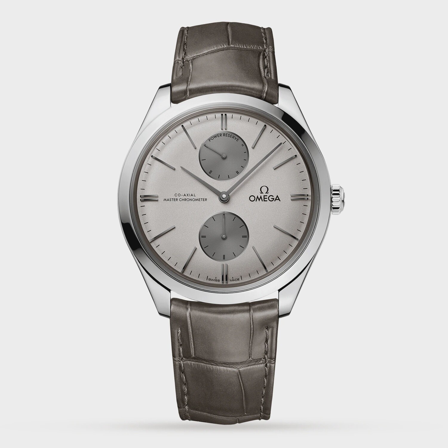 De Ville Tresor 40mm Silver Dial in a Stainless Steel Case on Alligator Strap