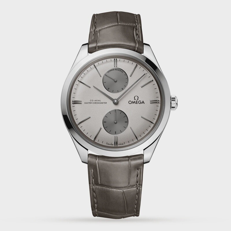 De Ville Tresor 40mm Silver Dial in a Stainless Steel Case on Alligator Strap