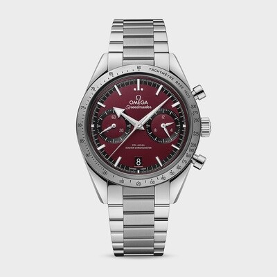 Speedmaster 57 40.5mm with Red Dial in Stainless Steel