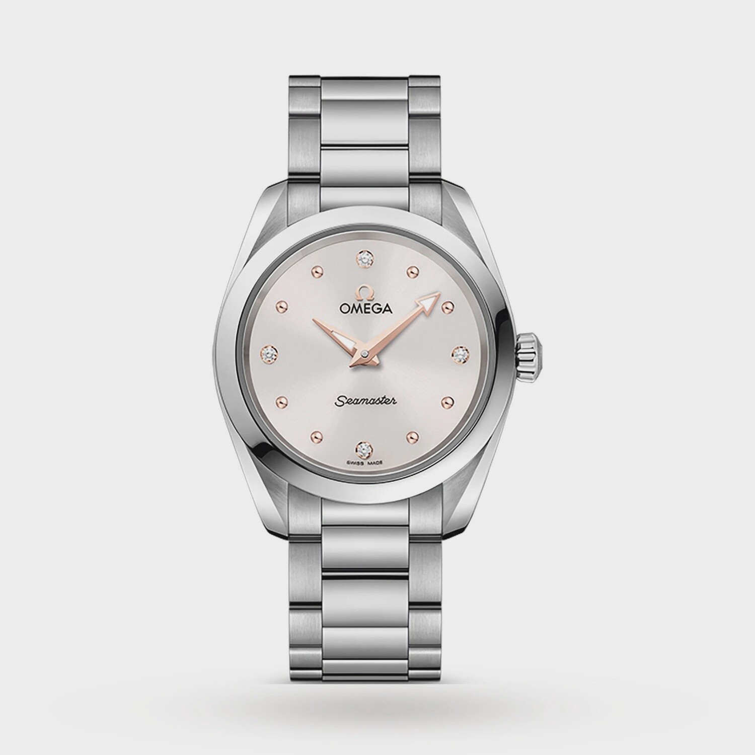 Aqua Terra 28mm with  Shimmer White Dial in Stainless Steel