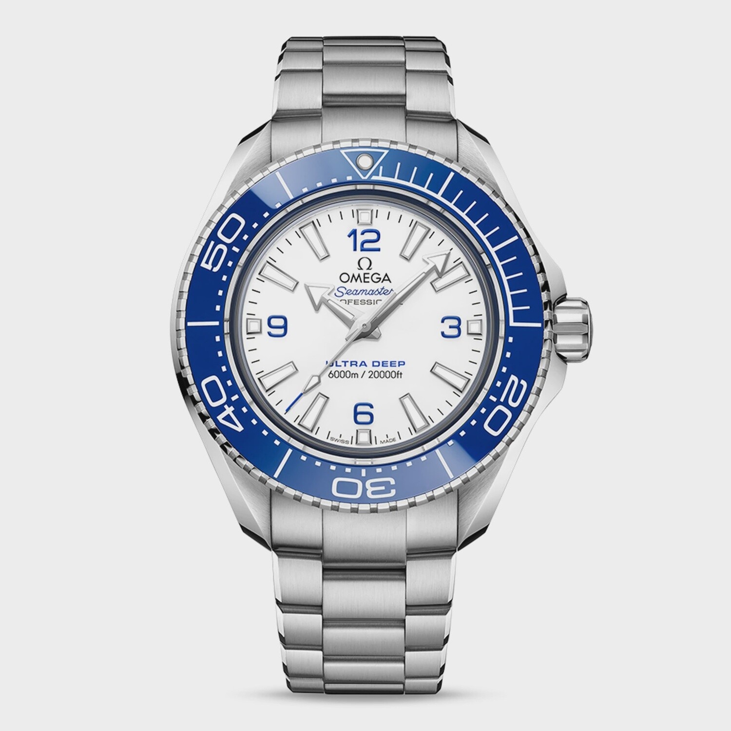 Seamaster Ultra Deep 6000M 45.5mm with White Enamel Dial in Stainless Steel