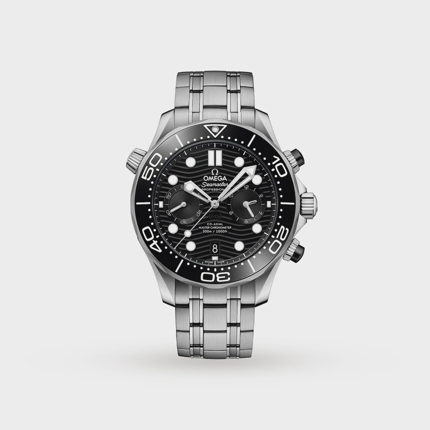 Seamaster Diver 44mm Chronograph with Black Dial in Stainless Steel