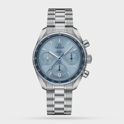 Speedmaster 38mm with Ice Blue Dial in Stainless Steel