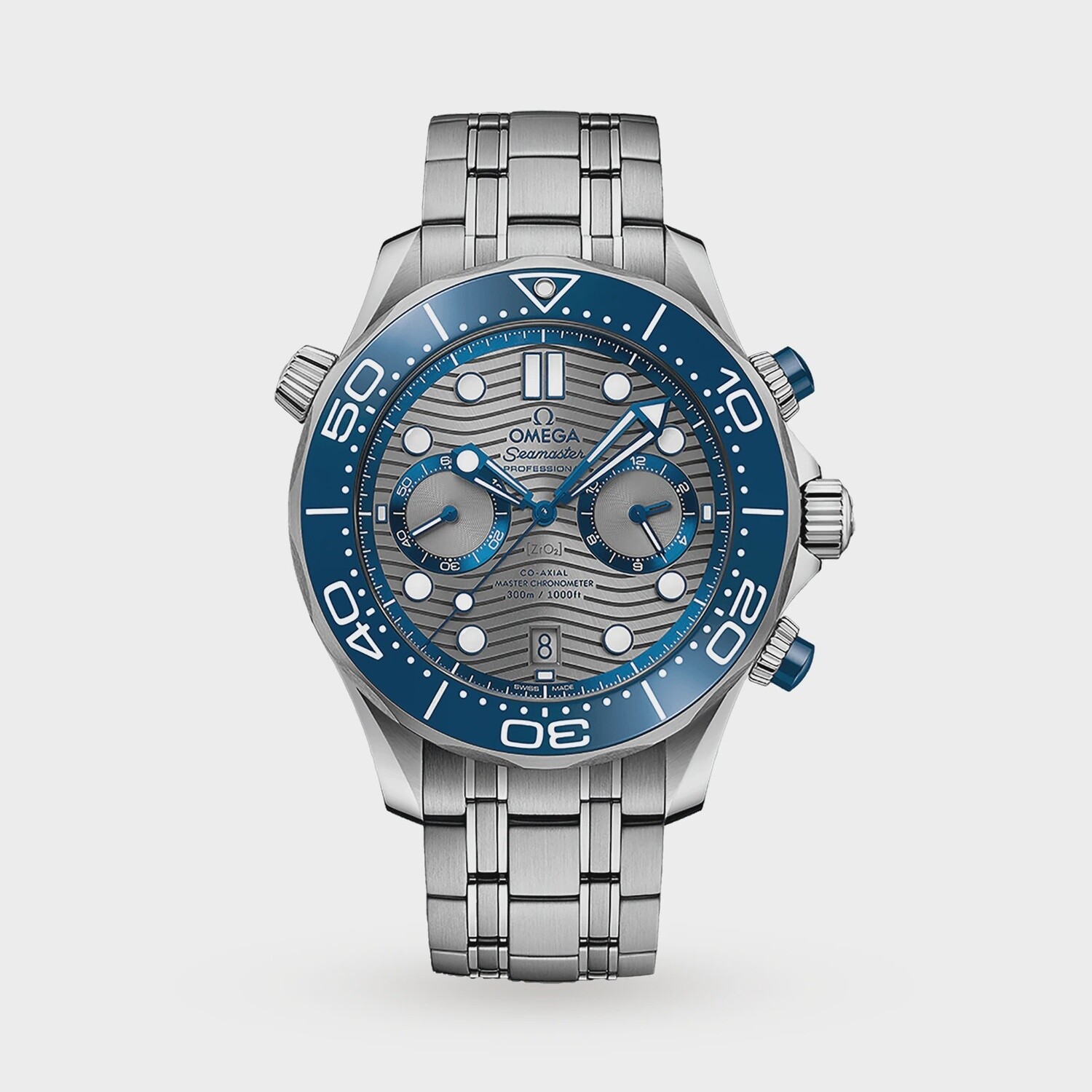 Seamaster Diver 44mm Chronograph with Grey Dial in Stainless Steel