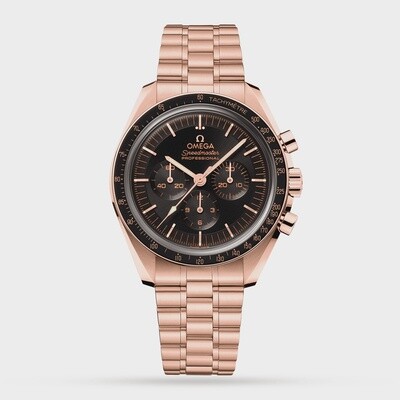 Speedmaster Moonwatch 42mm with Black Dial in Rose Gold