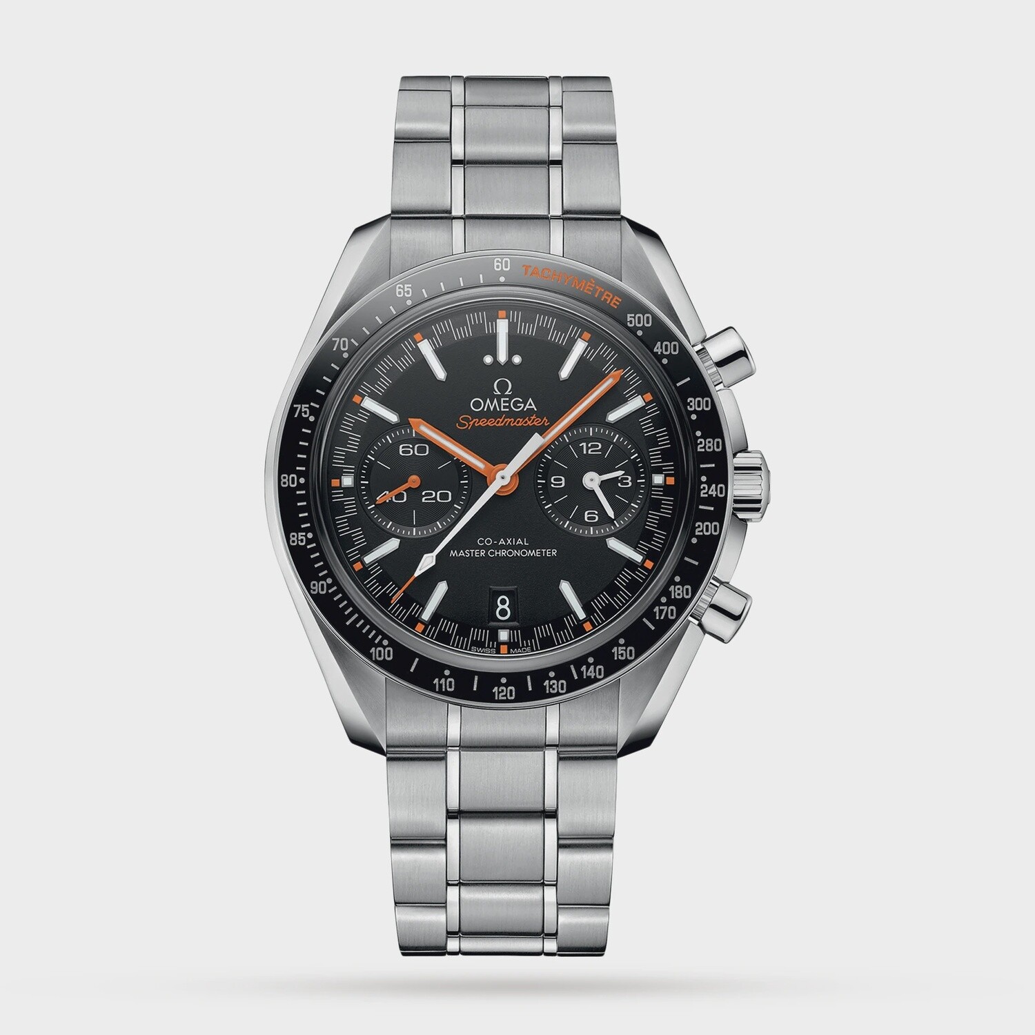 Speedmaster Racing 44.5mm with Black Dial in Stainless Steel