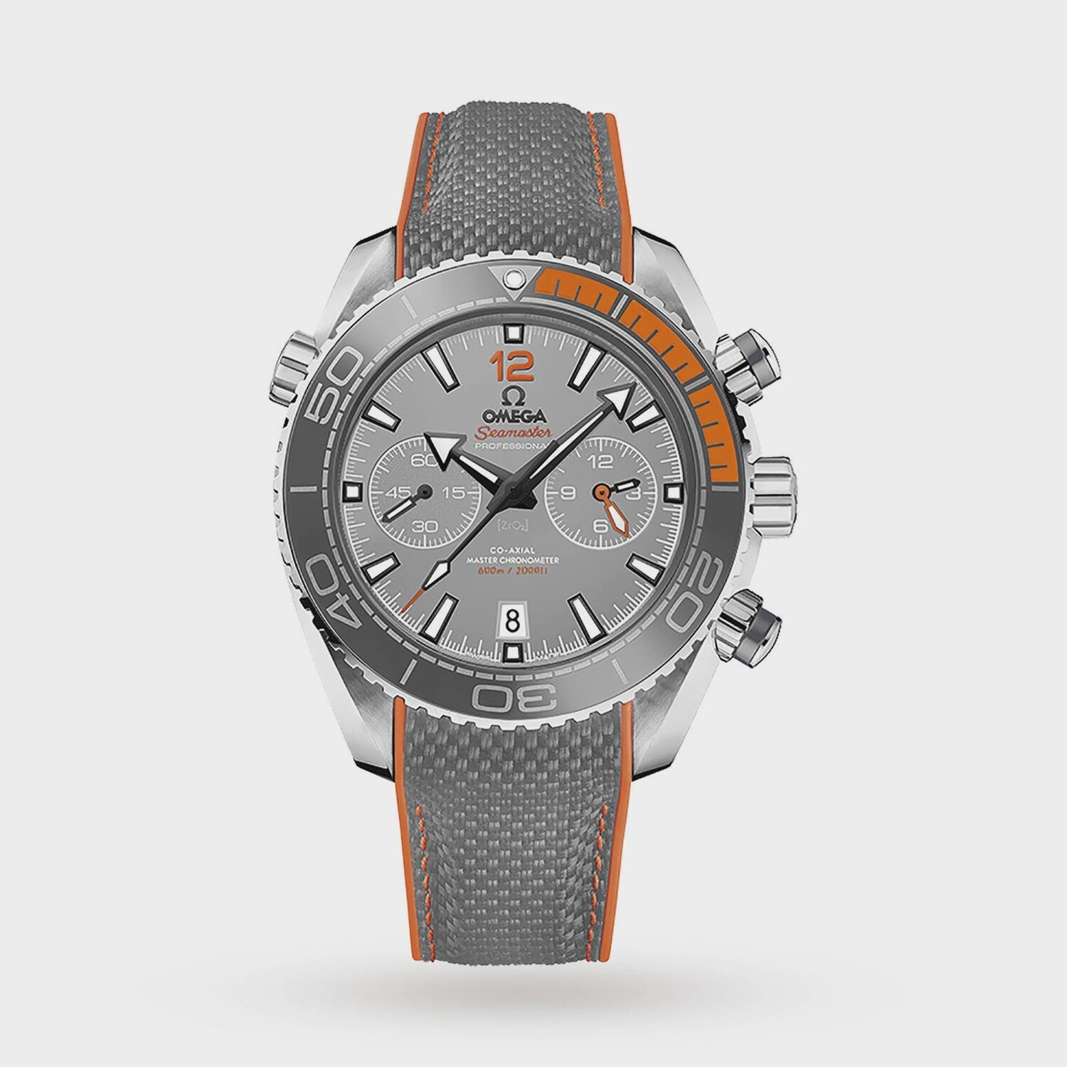 Seamaster Planet Ocean 600m Co-Axial 45.5mm Chronograph with Grey Dial in a Titanium Case on a Textile Strap