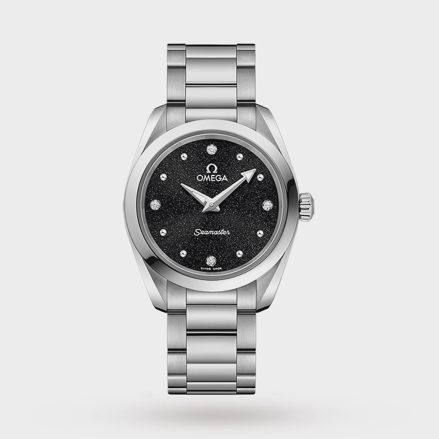 Aqua Terra 28mm with Shimmer Black Dial in Stainless Steel