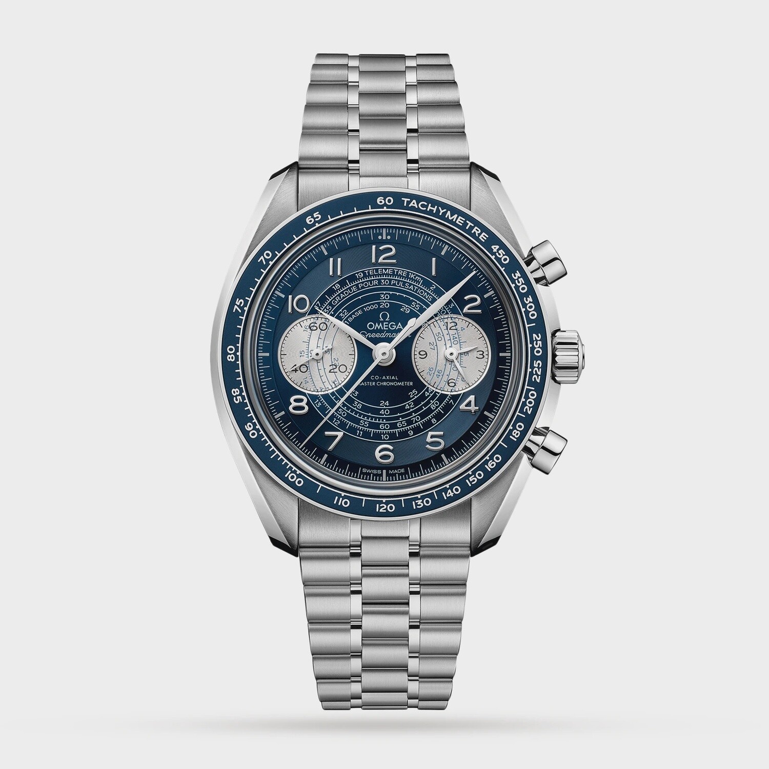 Speedmaster Chronoscope 43mm with Blue Dial in Stainless Steel