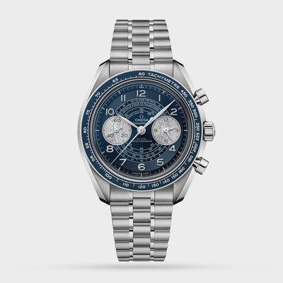 Speedmaster Chronoscope 43mm with Blue Dial in Stainless Steel