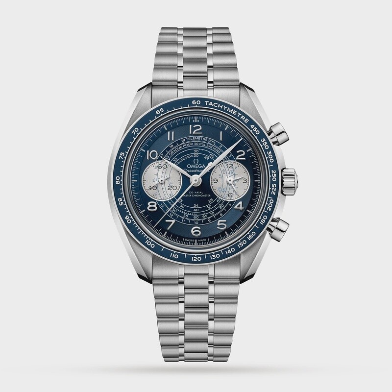Speedmaster Chronoscope 43mm with Blue Dial in Stainless Steel
