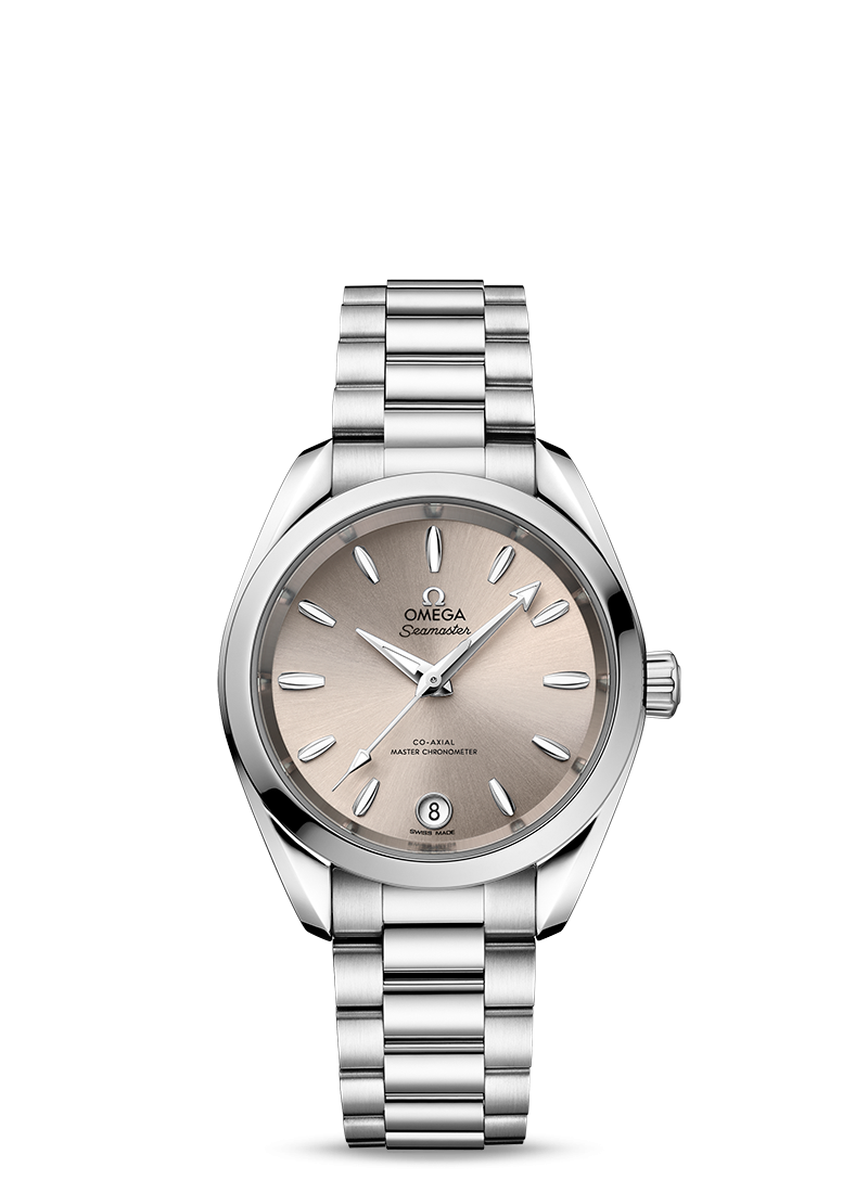 Aqua Terra 34mm with Sandstone Dial in Stainless Steel