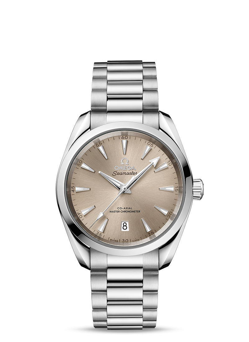 Aqua Terra 38mm with Sandstone Dial in Stainless Steel