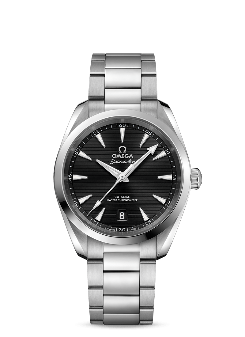 Aqua Terra 38mm with Teak Black Dial in Stainless Steel