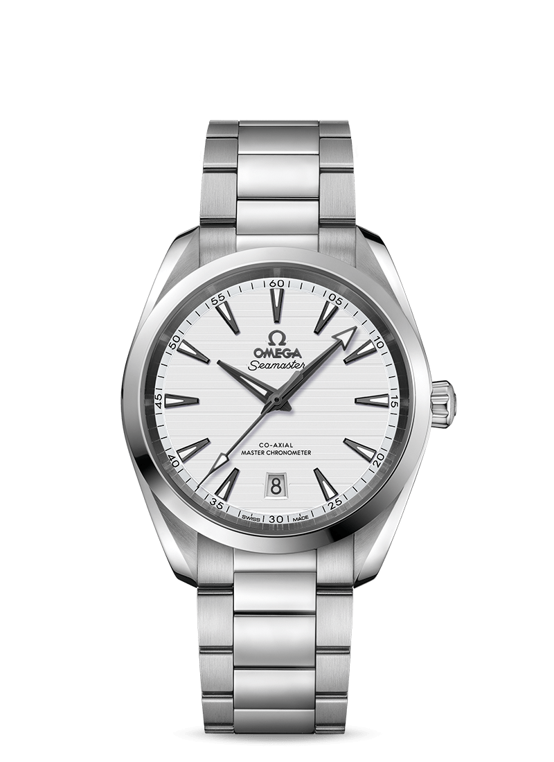 Aqua Terra 38mm with Teak Silver Dial in Stainless Steel