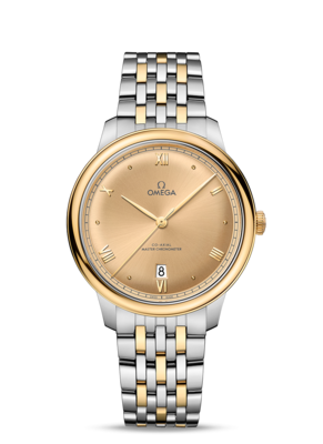 De Ville Prestige 40mm with Gold Dial in Stainless Steel and Yellow Gold