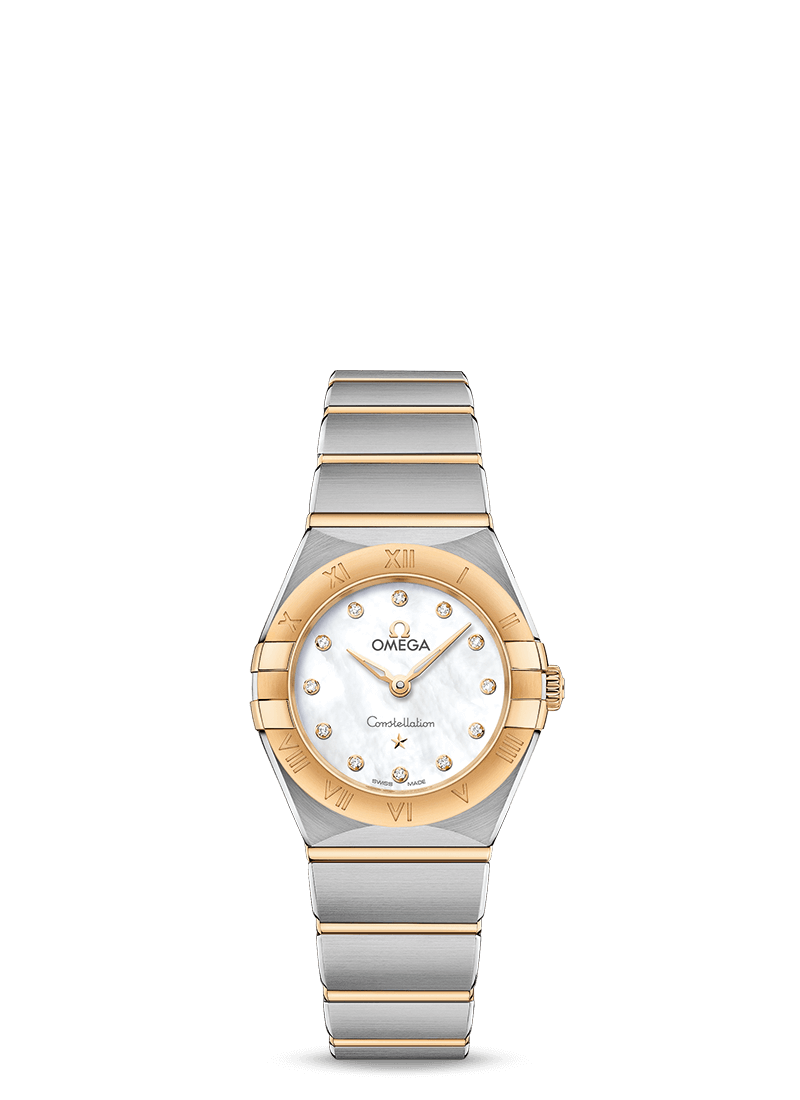 Constellation Quartz 25mm with Mother of Pearl Diamond Dial in Stainless Steel and Yellow Gold