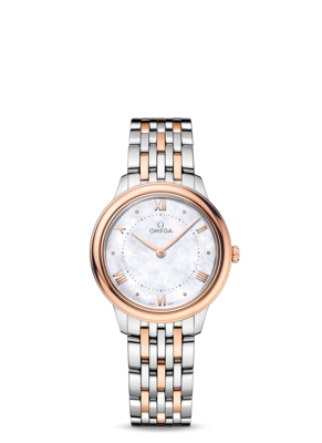De Ville Prestige 30mm With Mother of Pearl Dial in Stainless Steel and Rose gold