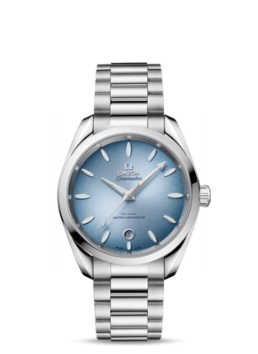 Aqua Terra 38mm with Summer Blue Dial in Stainless steel
