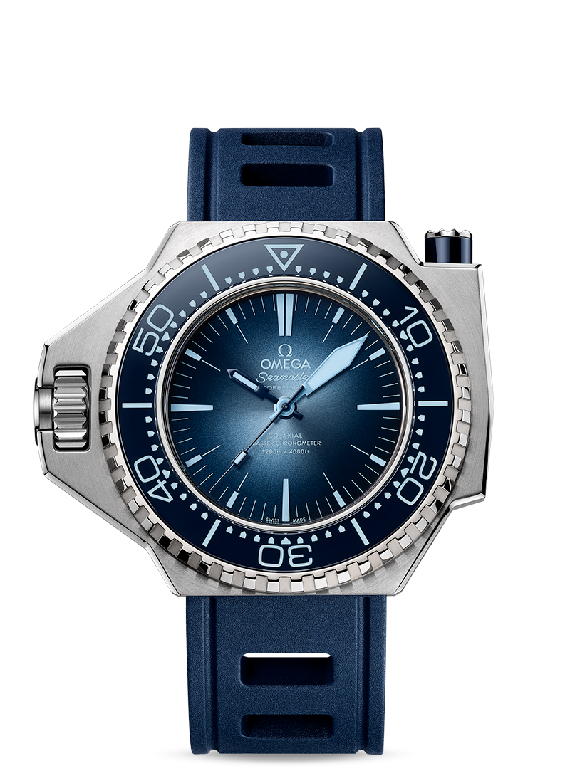 Ploprof 1200M With Summer Blue Dial in O-Megasteel on a Rubber Strap
