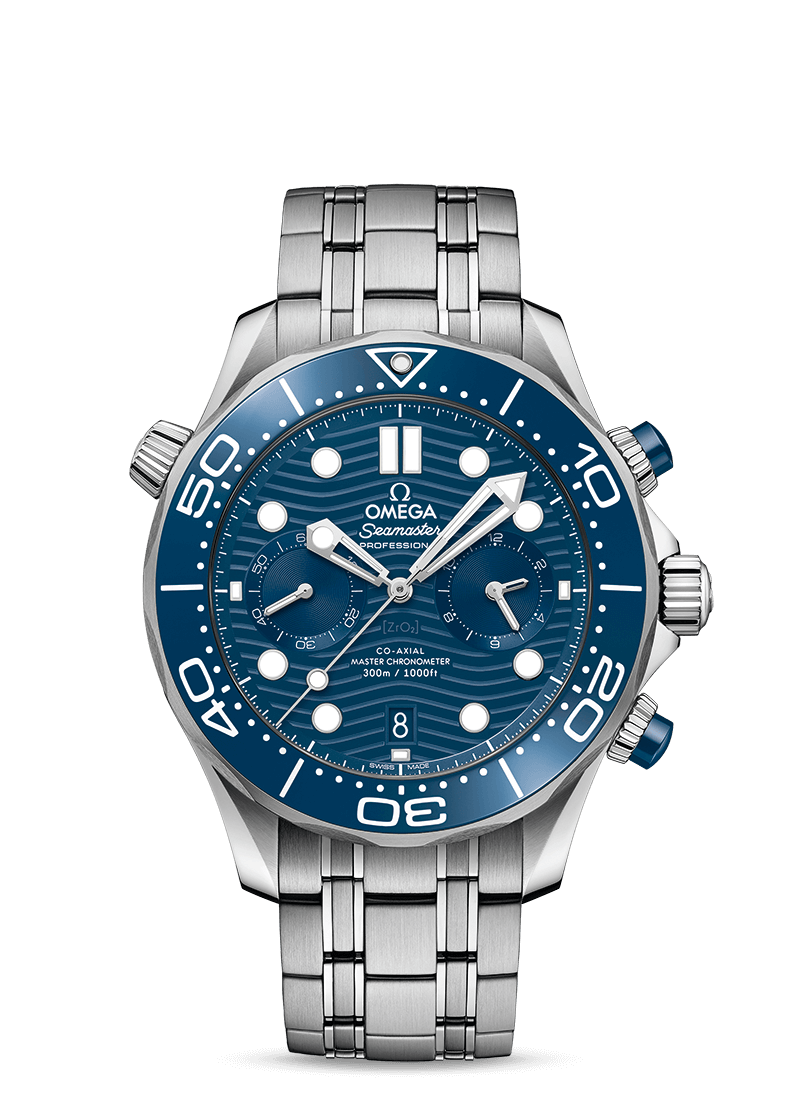 Seamaster Diver 300m 44mm Chronograph with  Blue Dial in Stainless Steel