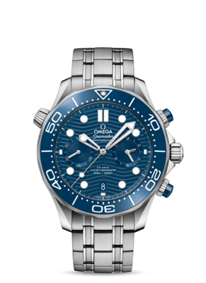 Seamaster Diver 300m 44mm Chronograph with Blue Dial in Stainless Steel