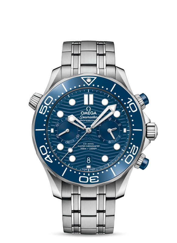 Seamaster Diver 300m 44mm Chronograph with  Blue Dial in Stainless Steel