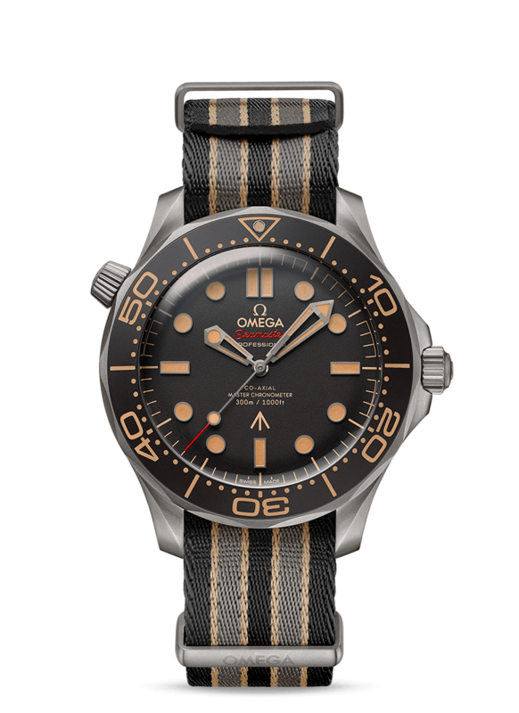 Seamaster Diver 300M 007 42mm in Titanium with Brown Dial on NATO Strap
