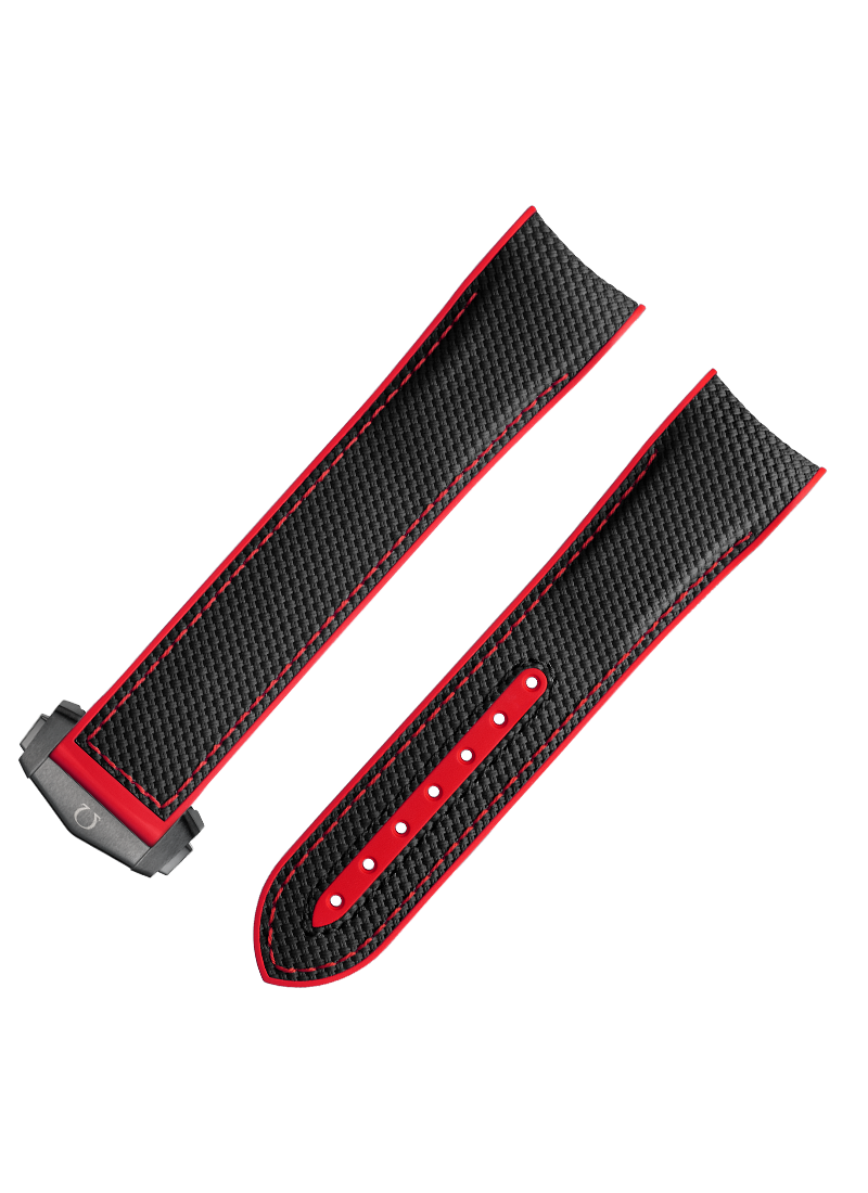 Seamaster Planet Ocean 600M Black Rubber Strap with Red Stitching