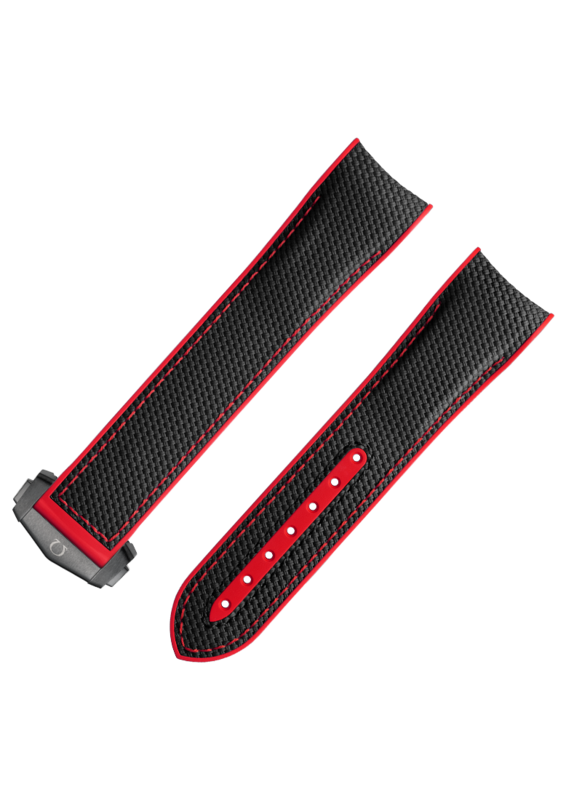 Seamaster Planet Ocean 600M Black Rubber Strap with Red Stitching